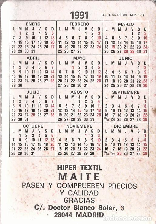 Coleccionismo Calendarios: CALENDARIO SERIE A&Ntilde;O 1991 SERIE M.P. N&ordm; 30