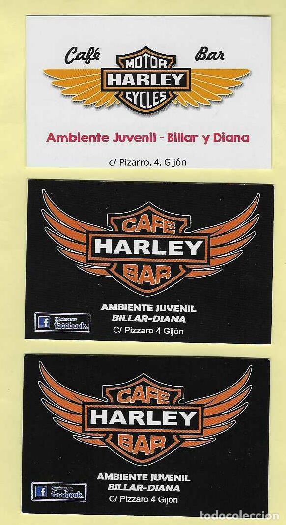 Coleccionismo Calendarios: 3 CALENDARIOS BOLSILLO A&Ntilde;OS 2018-2020 CAFE BAR MOTOR HARLEY - GIJ&Oacute;N (ASTURIAS) - VER FOTO REVERSOS