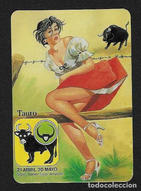 Coleccionismo Calendarios: CALENDARIO DE BOLSILLO A&Ntilde;O 2001 HOR&Oacute;SCOPO - TAURO - CHICA - CON PUBLICIDAD - VER FOTO REVERSO