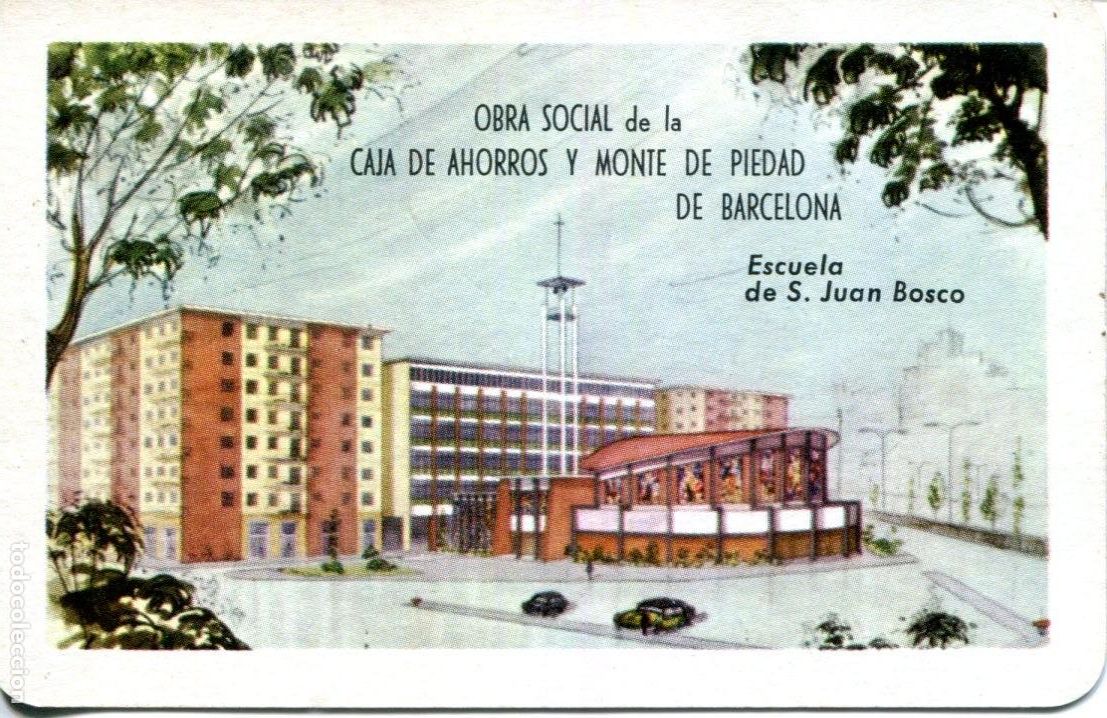 Coleccionismo Calendarios: Calendario Fournier. Caja de ahorros y Monte de Piedad de Barcelona (Escuela de S. Juan Bosco) 1964