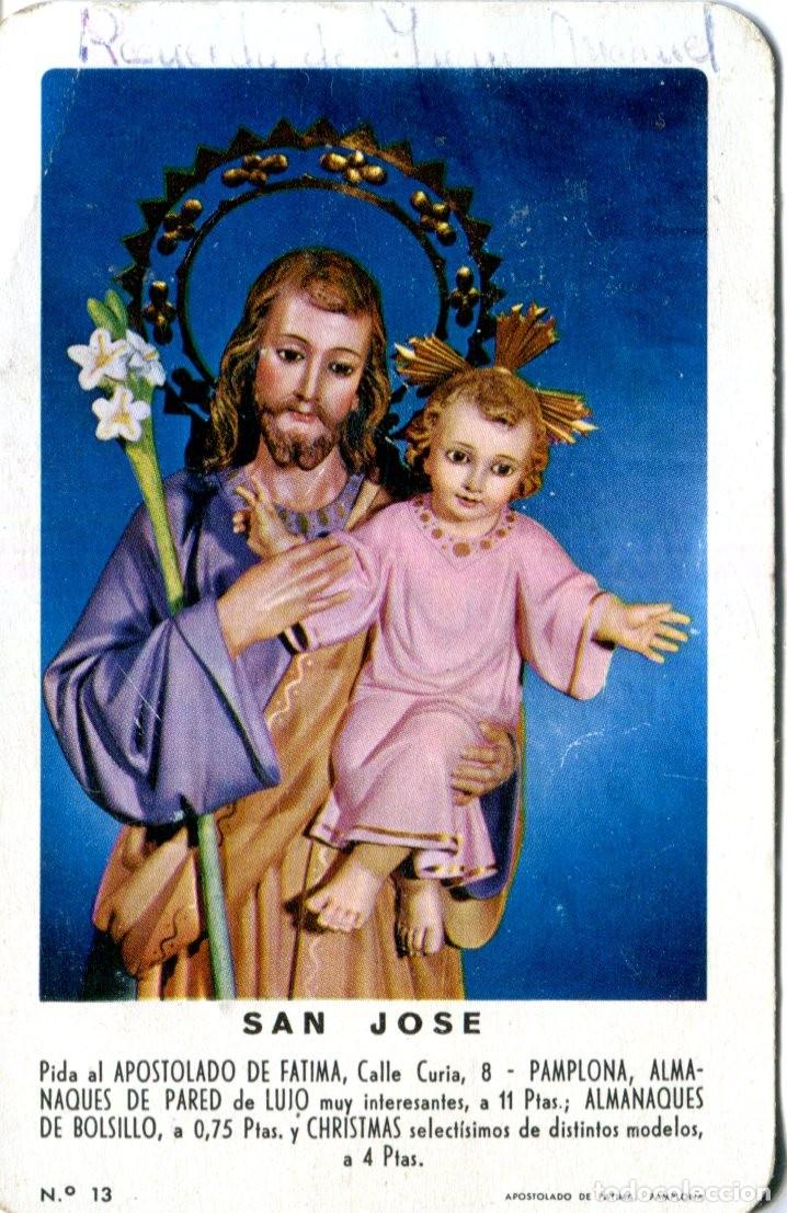 Coleccionismo Calendarios: Calendario a&ntilde;o 1965 - San Jose - Apostolado de Fatima (Heraclio Fournier)