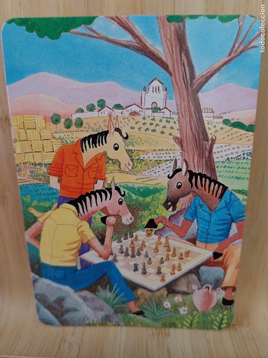Coleccionismo Calendarios: AJEDREZ CABALLOS ILUSTRACION CALENDARIO A&Ntilde;O 1997 PUBLI * CUADROS CAMARA * REF L 233--