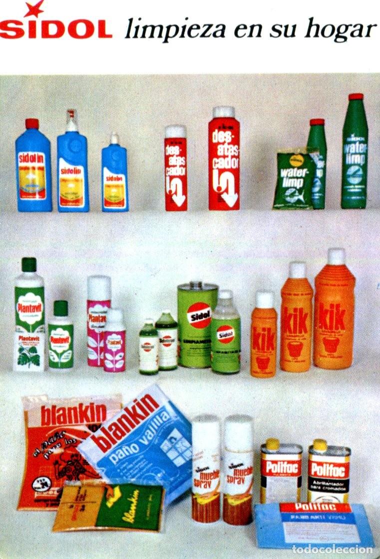 Colecionismo Calend&aacute;rios: Calendario de publicidad, productos Sidol, limpieza en su hogar, a&ntilde;o 1973