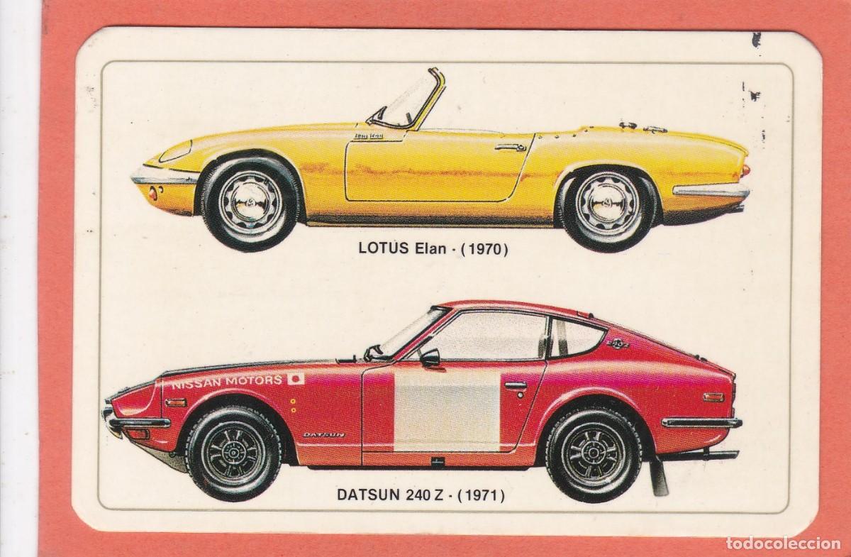 Coleccionismo Calendarios: CALENDARIO PORTUGAL 1986 - COCHE LOTUS ELAN (1970) Y COCHE DATSUN 240 Z (1971)