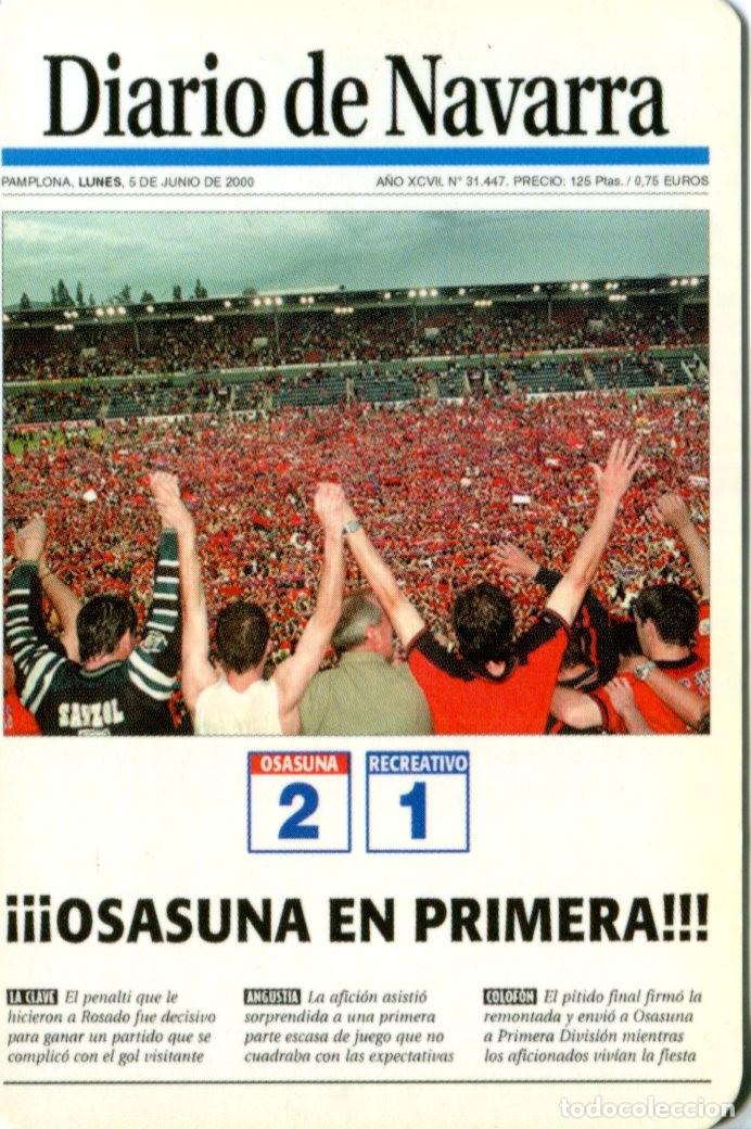 Colecionismo Calend&aacute;rios: CALENDARIO 2001 - DIARIO DE NAVARRA - &iexcl;&iexcl;&iexcl;OSASUNA EN PRIMERA!!! PERIODICO PRENSA