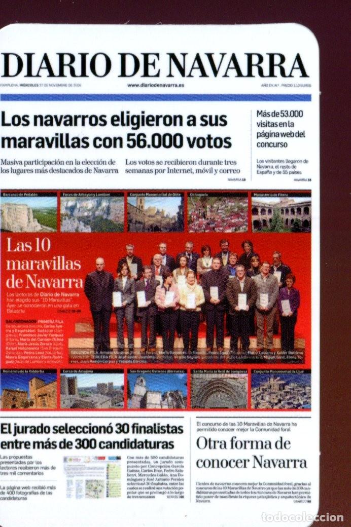 Colecionismo Calend&aacute;rios: CALENDARIO PUBLICITARIO. DIARIO DE NAVARRA. A&Ntilde;O 2009 PERIODICO PRENSA