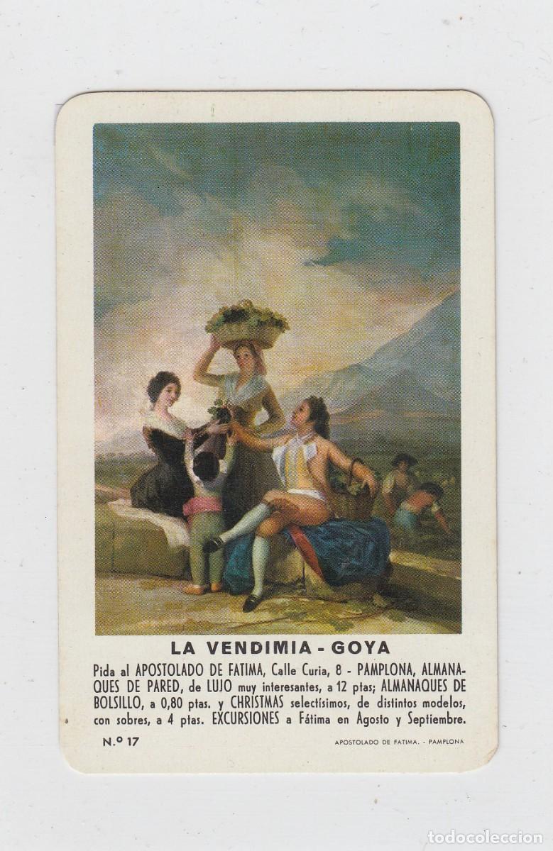 Coleccionismo Calendarios: CALENDARIO DE BOLSILLO. H. FOURNIER. LA VENDIMIA - GOYA. A&Ntilde;O 1967