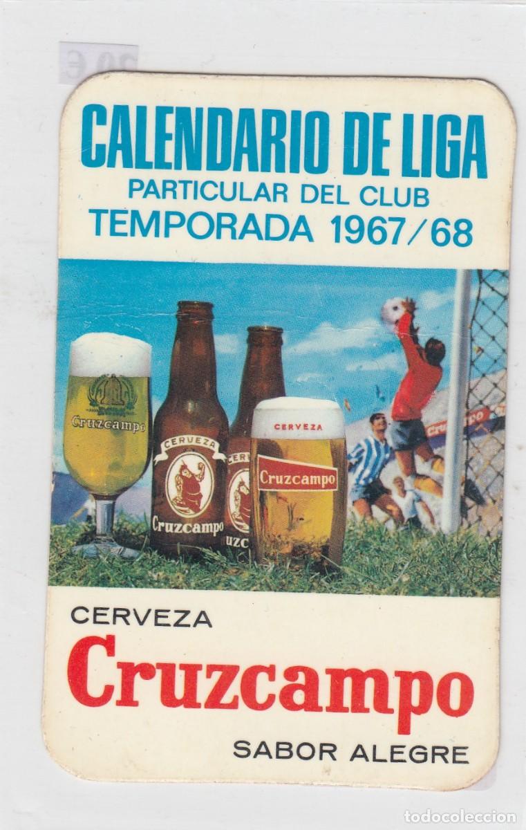Coleccionismo Calendarios: CALENDARIO DE LIGA. TEMPORADA 1967/68. CERVEZA CRUZCAMPO.