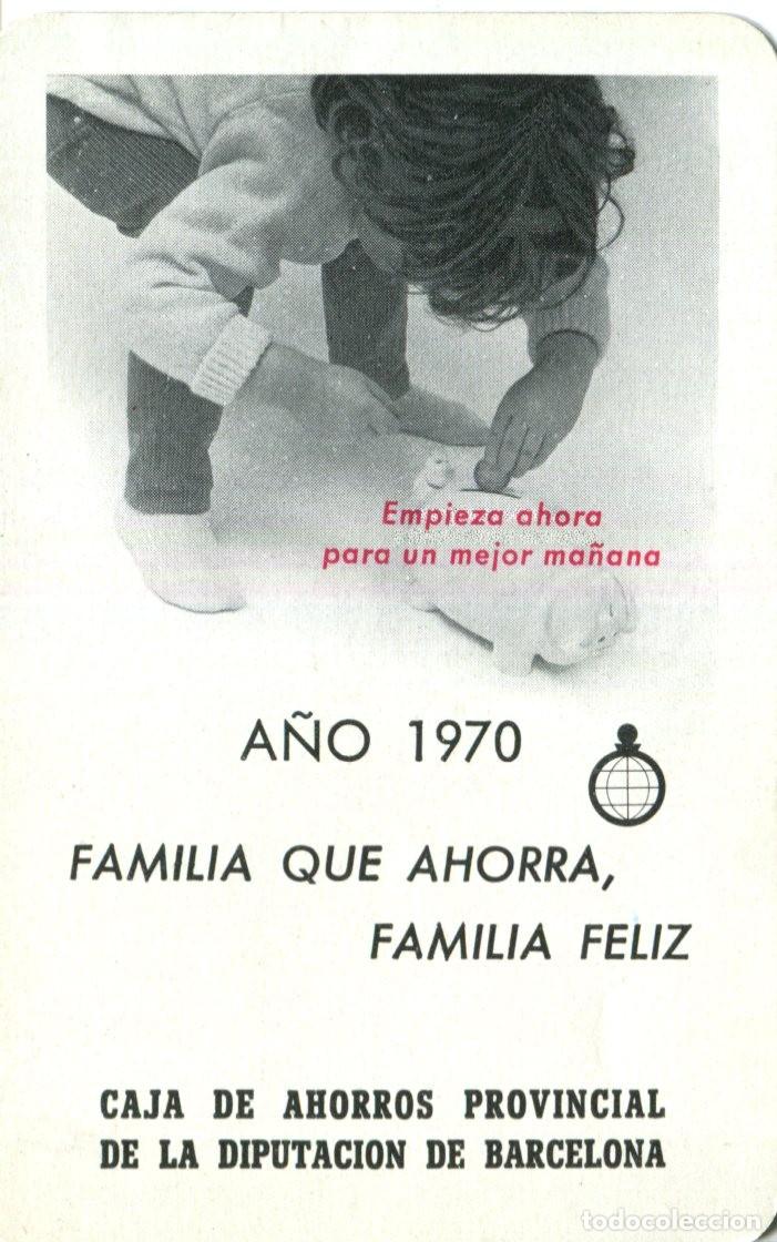 Colecionismo Calend&aacute;rios: CALENDARIO FOURNIER CAJA DE AHORROS PROVINCIAL DE LA DIPUTACION DE BARCELONA A&Ntilde;O 1970