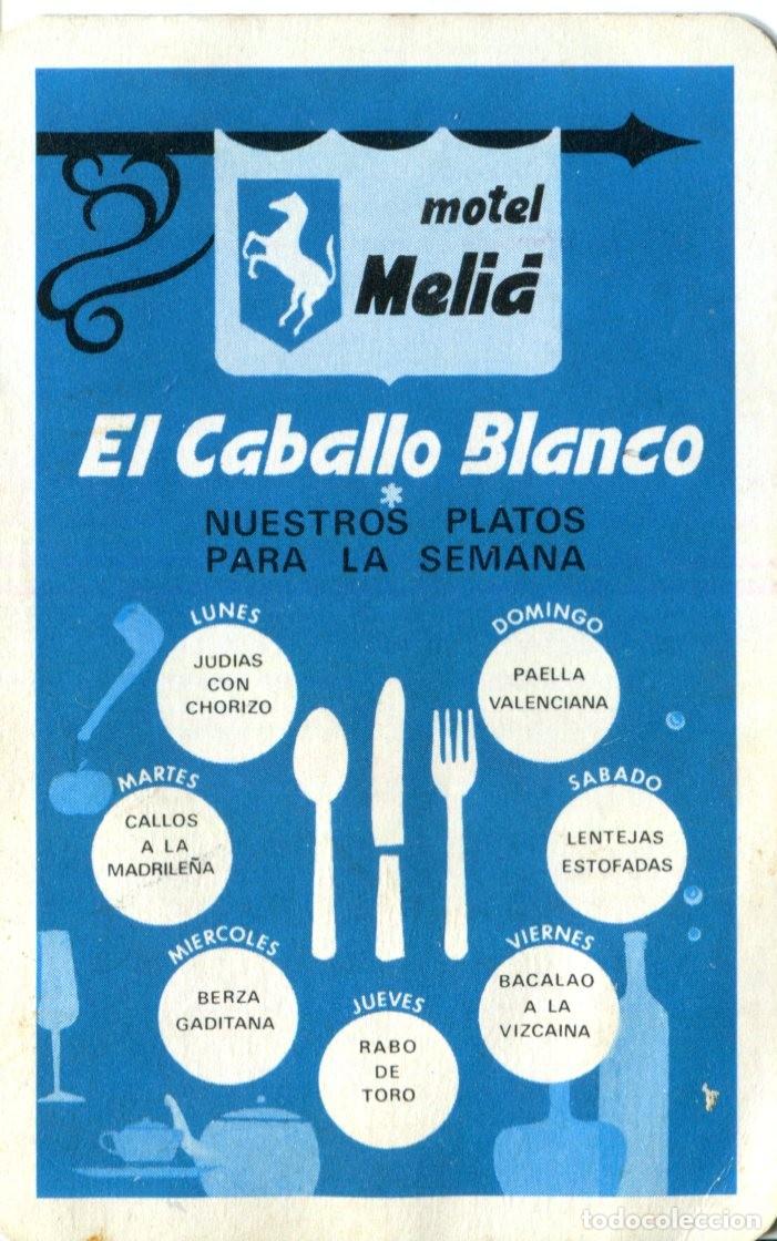 Colecionismo Calend&aacute;rios: CALENDARIO DE BOLSILLO MOTEL MELIA - EL CABALLO BLANCO . FOURNIER . A&Ntilde;O 1971