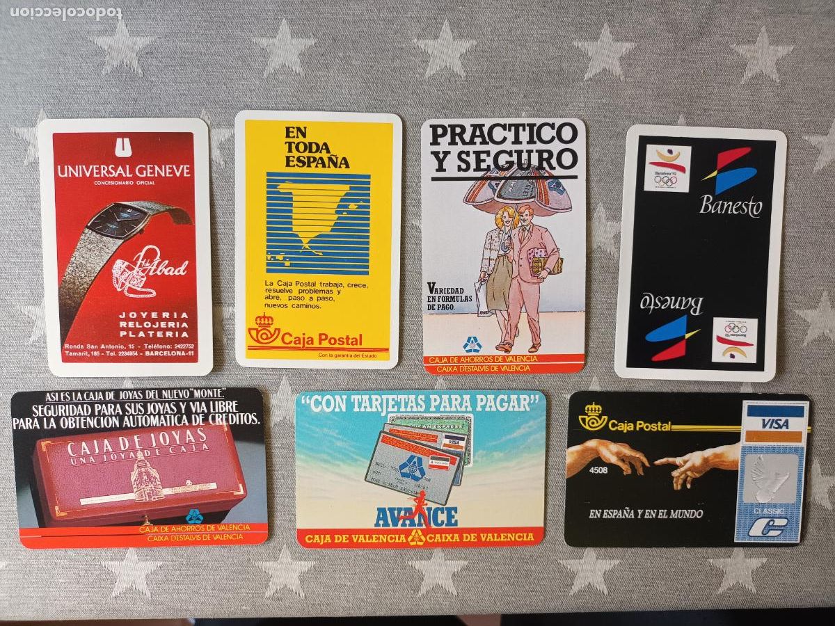 Collectionnisme Calendriers: LOTE CALENDARIO FOURNIER. PUBLICIDAD CAJA VALENCIA , POSTAL, BANESTO, JOYER&Iacute;A ABAD.