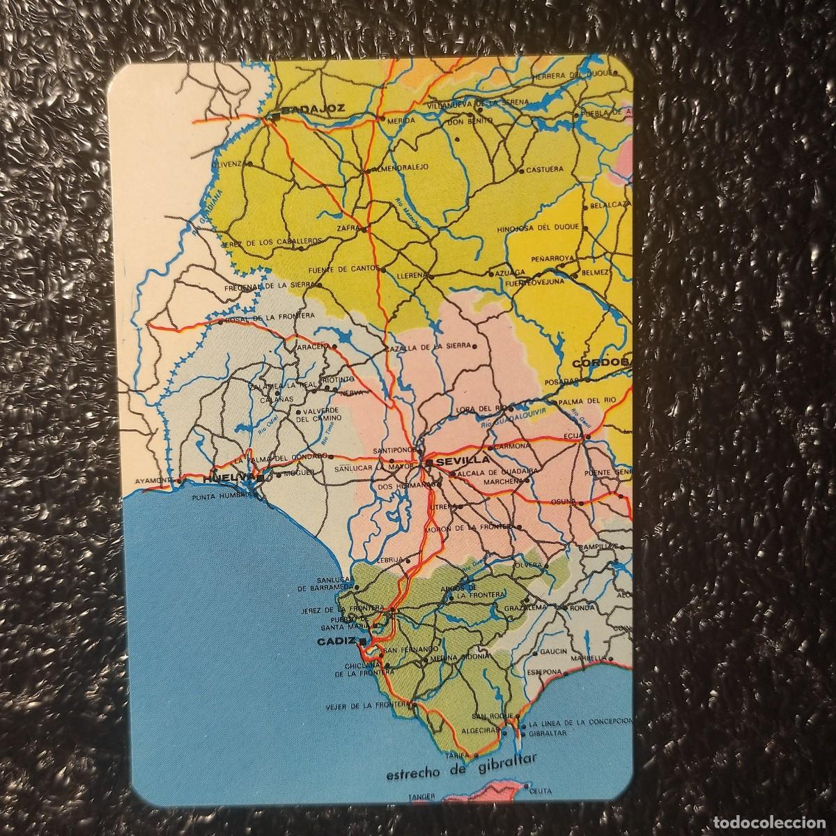 Coleccionismo Calendarios: CALENDARIO BOLSILLO . MAPA SUROESTE ESPA&Ntilde;A . REGION ANDALUCIA*CARRETERAS 1974* IMPRENTA IBERICA *T2