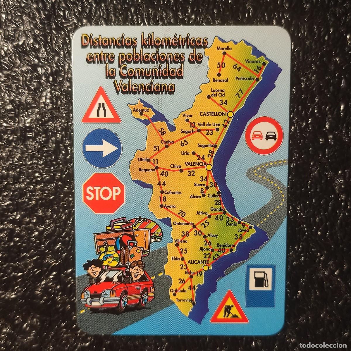 Coleccionismo Calendarios: CALENDARIO BOLSILLO . MAPA COMUNIDAD VALENCIANA 1998 ** DISTANCIAS KILOMETRICAS ** T2