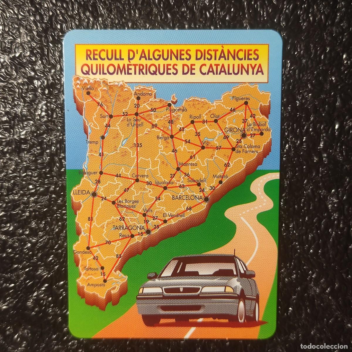 Coleccionismo Calendarios: CALENDARIO BOLSILLO . MAPA CATALU&Ntilde;A 2000 ** DISTANCIAS KILOMETRICAS *EN CATALAN * T2
