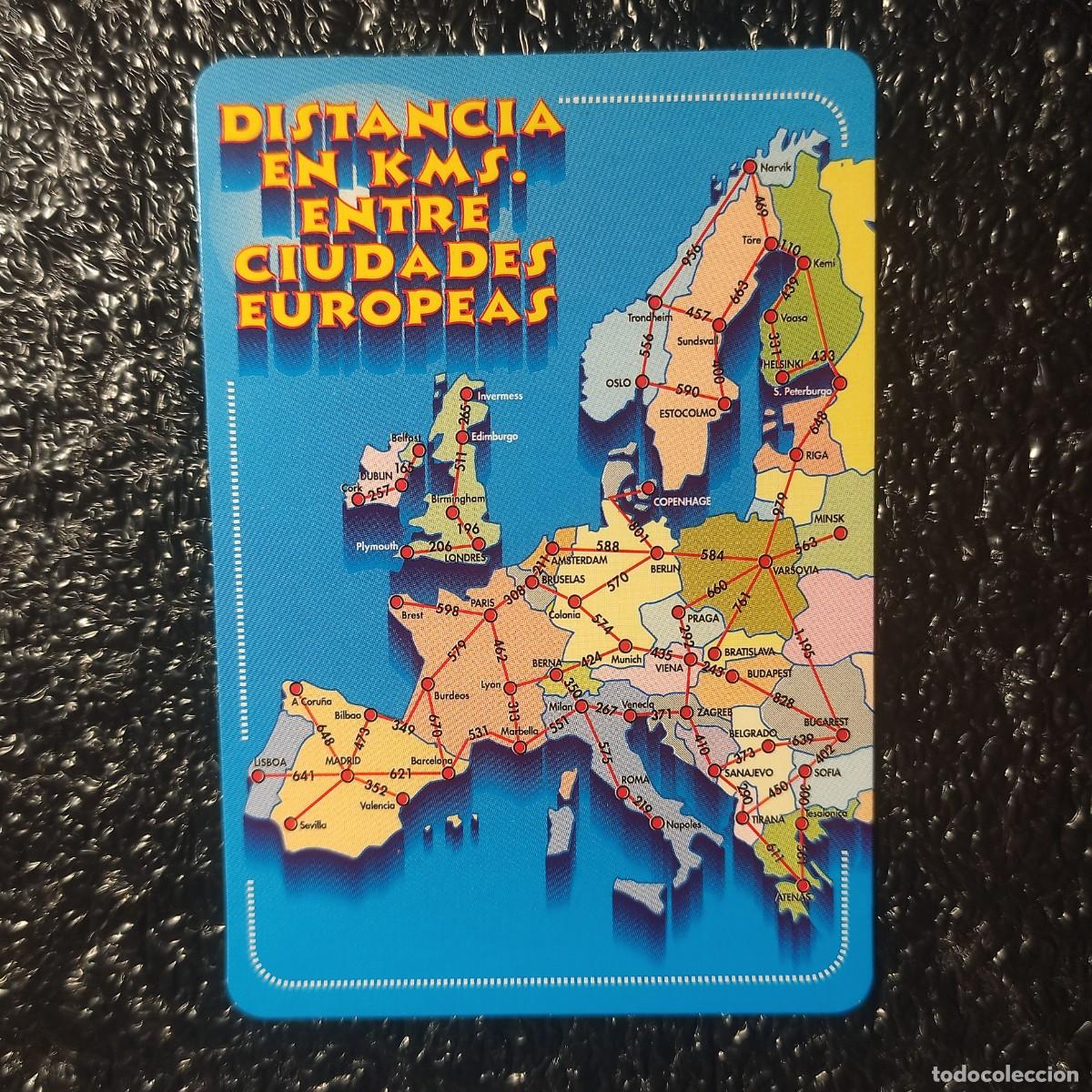 Coleccionismo Calendarios: CALENDARIO BOLSILLO . MAPA EUROPA 2000 ** DISTANCIAS KILOMETRICAS *EN CATALAN * T2