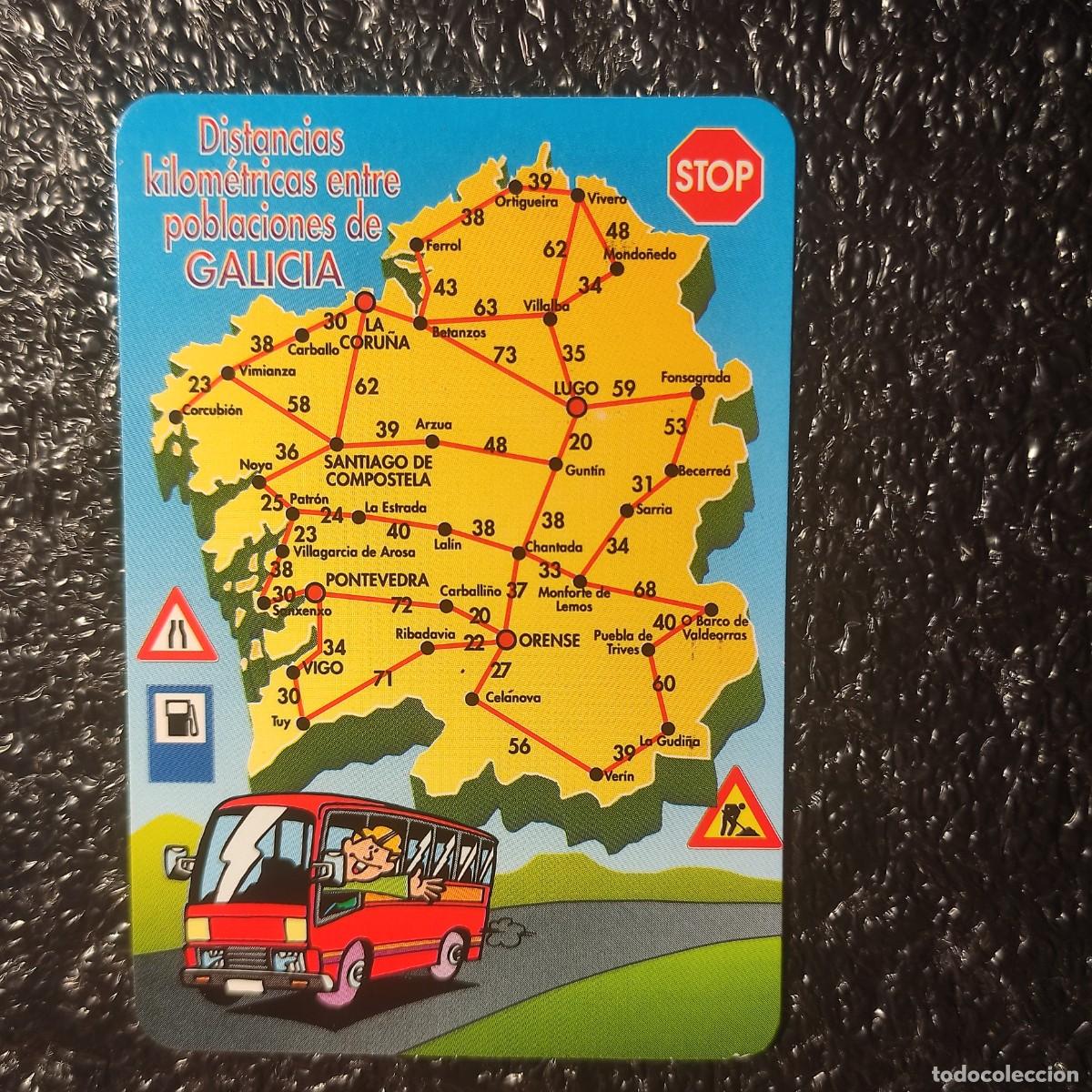 Coleccionismo Calendarios: CALENDARIO BOLSILLO . MAPA GALICIA 1998 ** DISTANCIAS KILOMETRICAS ** T2
