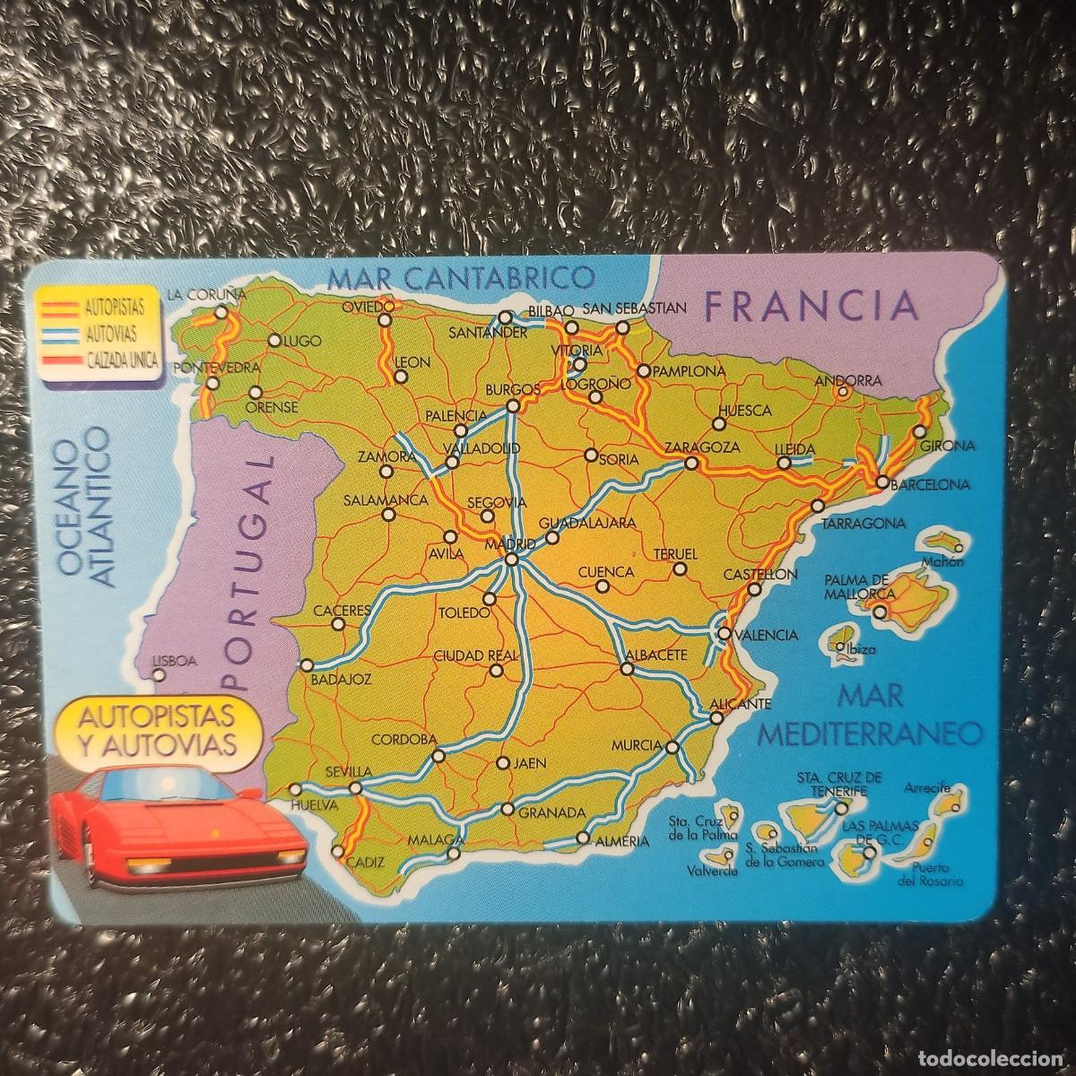 Coleccionismo Calendarios: CALENDARIO DE BOLSILLO . MAPA ESPA&Ntilde;A 1998 ** AUTOPISTAS Y AUTOVIAS ** PUBL. PALENCIA *T2