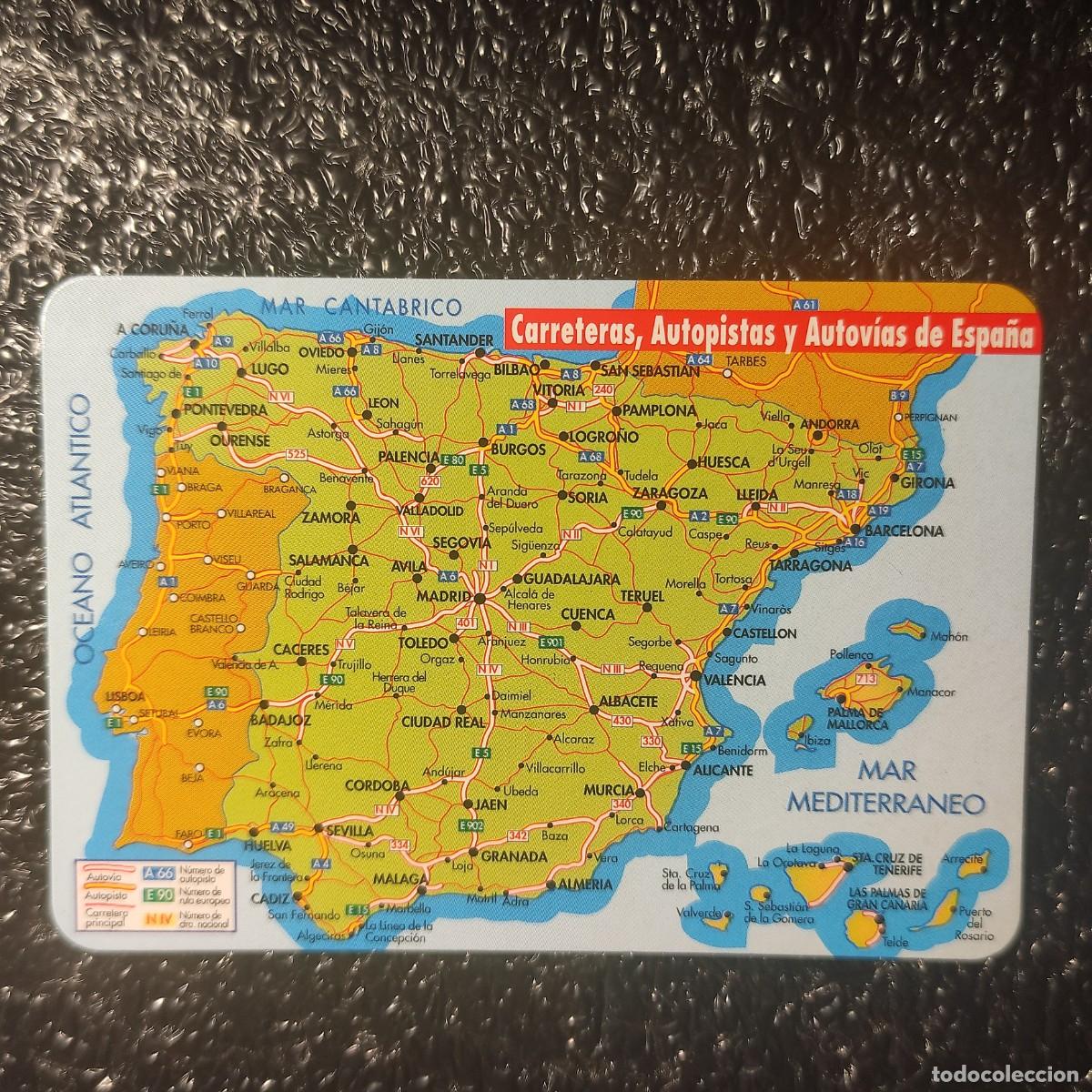 Coleccionismo Calendarios: CALENDARIO DE BOLSILLO . MAPA ESPA&Ntilde;A 2002 ** AUTOPISTAS Y AUTOVIAS ** PUBL. PALENCIA *T2