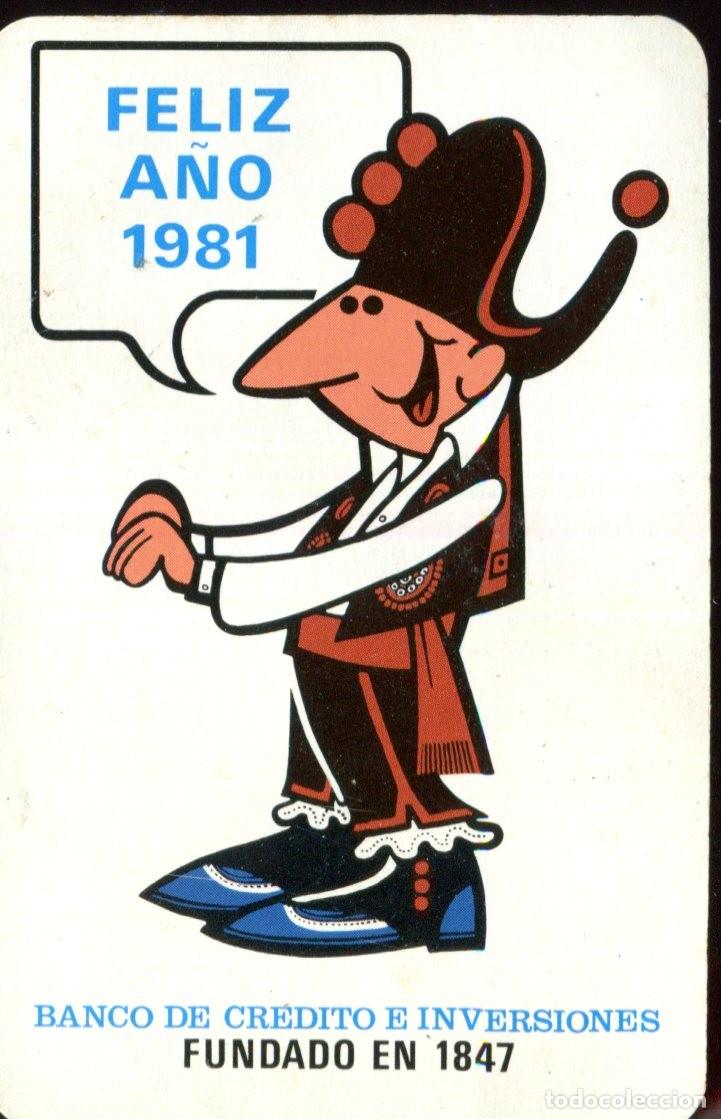 Colecionismo Calend&aacute;rios: CALENDARIO FOURNIER BANCO DE CREDITO E INVERSIONES 1981