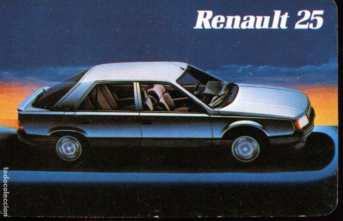 Coleccionismo Calendarios: CALENDARIO BOLSILLO 1985 FOURNIER - RENAULT 25 COCHE