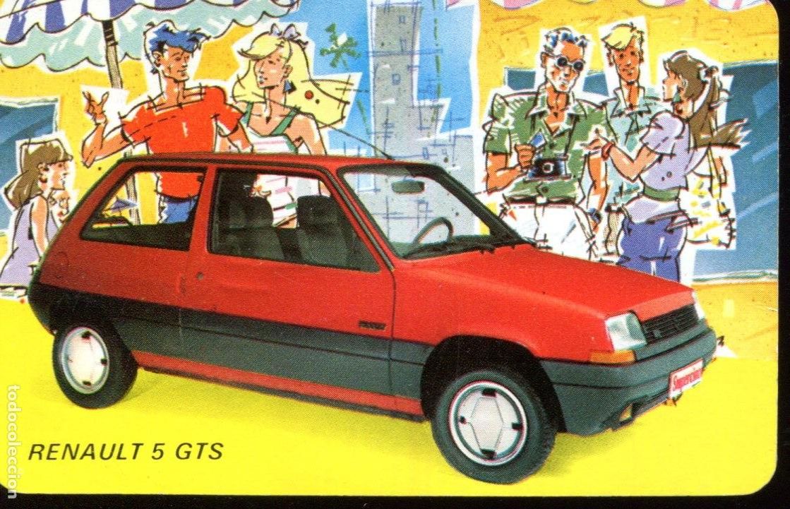 Coleccionismo Calendarios: Calendario FOURNIER 1986 - RENAULT 5 GTS - COCHE