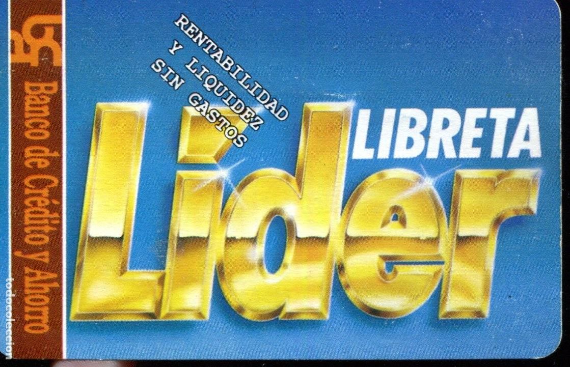 Coleccionismo calendarios: CALENDARIO FOURNIER LIBRETA LIDER BANCO DE CREDITO Y AHORRO - 1992