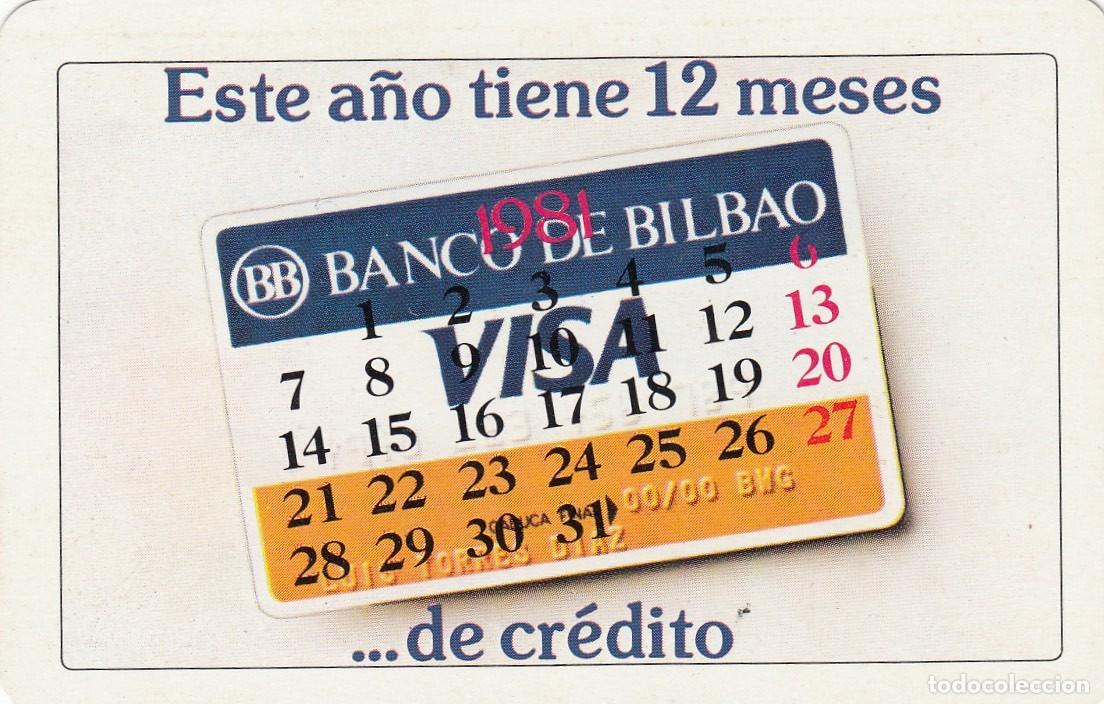 Coleccionismo Calendarios: CALENDARIO DE BOLSILLO. H. FOURNIER. BANCO DE BILBAO. A&Ntilde;O 1981