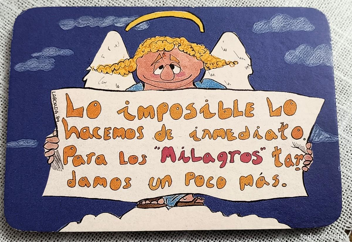 Coleccionismo Calendarios: CALENDARIO BOLSILLO | ANGELITO CON MENSAJE - A&Ntilde;O 1991