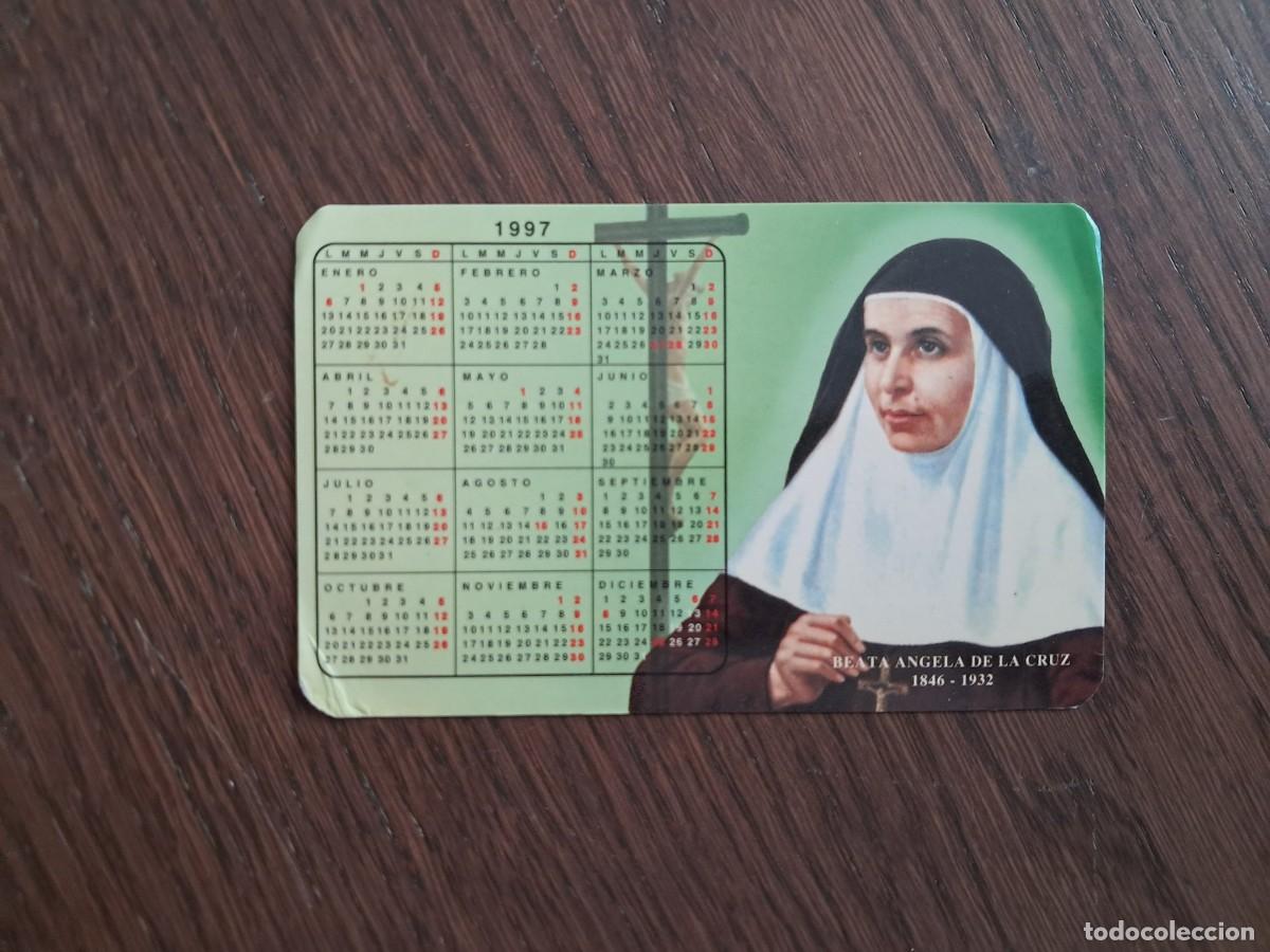 Colecionismo Calend&aacute;rios: calendario de publicidad, Beata Angela De La Cruz, novena al dorso, a&ntilde;o 1997.