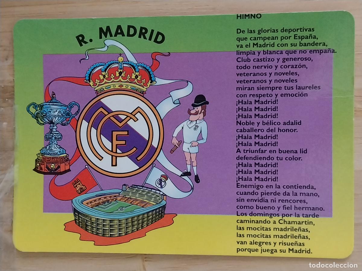 Coleccionismo Calendarios: REAL MADRID HIMNO ILUSTRACION CALENDARIO 1997 PUBLI ** JOYERIA G&Oacute;NDOLA GETAFE ** REF WCB 228 ******