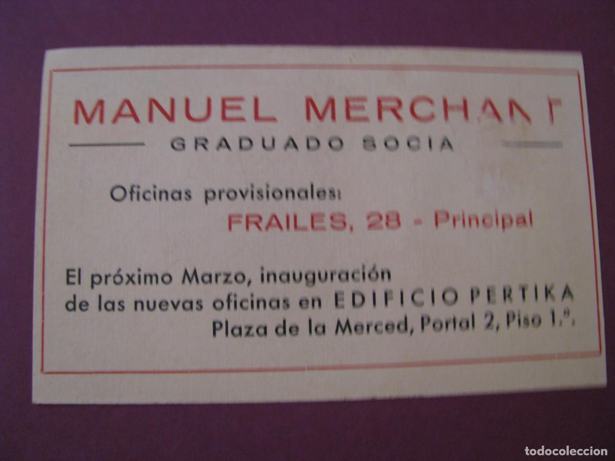 Coleccionismo Calendarios: CALENDARIO DE BOLSILLO 1965. MANUEL MERCHANT, MALAGA