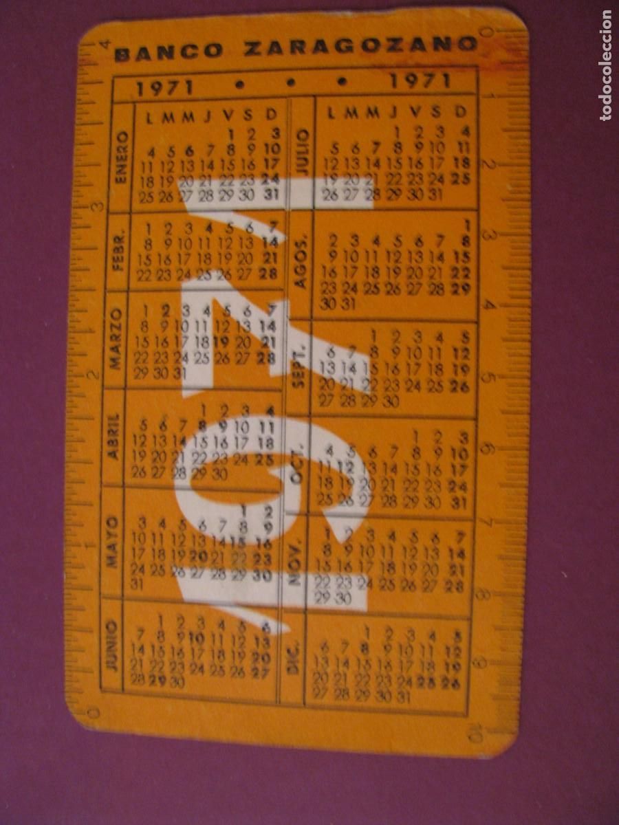 Coleccionismo Calendarios: CALENDARIO DE BOLSILLO A&Ntilde;O 1971 1972. BANCO ZARAGOZANO