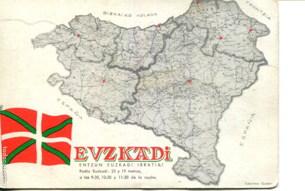 Colecionismo Calend&aacute;rios: Calendario Politico Vasco 1968 EUZKO GAZTEDI RESISTENCIA VASCA (EGI) EUZKOTARREN ABERRIA EUZKADI DA