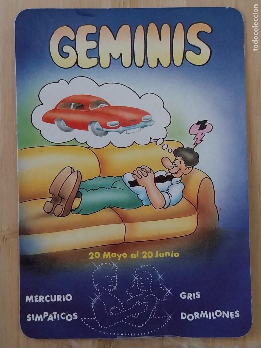 Coleccionismo Calendarios: GEMINIS HOROSCOPO ILUSTRACION CALENDARIO 1994 PUBLI ** INDUSTRIAS HERRAZ ** REF WCB 234