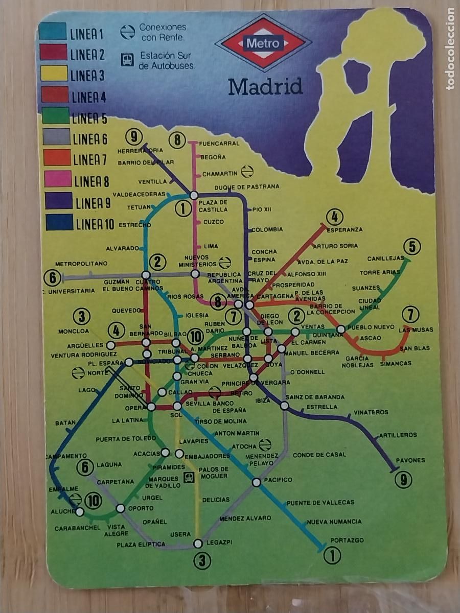 Colecionismo Calend&aacute;rios: METRO MADRID CALENDARIO 1993 PUBLI ** BAR YOLI PARLA ** REF MC 57***