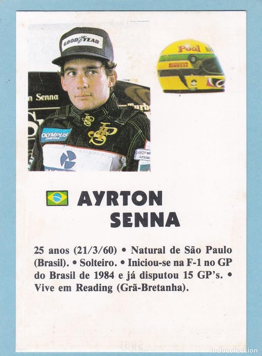 Coleccionismo Calendarios: CALENDARIO PORTUGAL 1985/1986 - AYRTON SENNA - PILOTO FORMULA 1