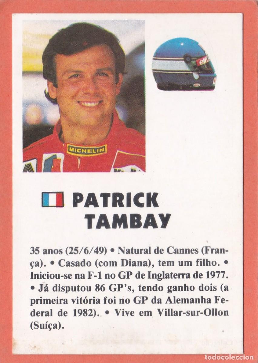 Coleccionismo Calendarios: CALENDARIO PORTUGAL 1985/1986 - PATRICK TAMBAY - PILOTO FORMULA 1