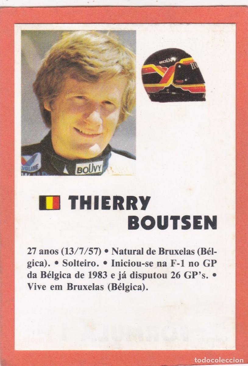 Coleccionismo Calendarios: CALENDARIO PORTUGAL 1985/1986 - THIERRY BOUTSEN - PILOTO FORMULA 1
