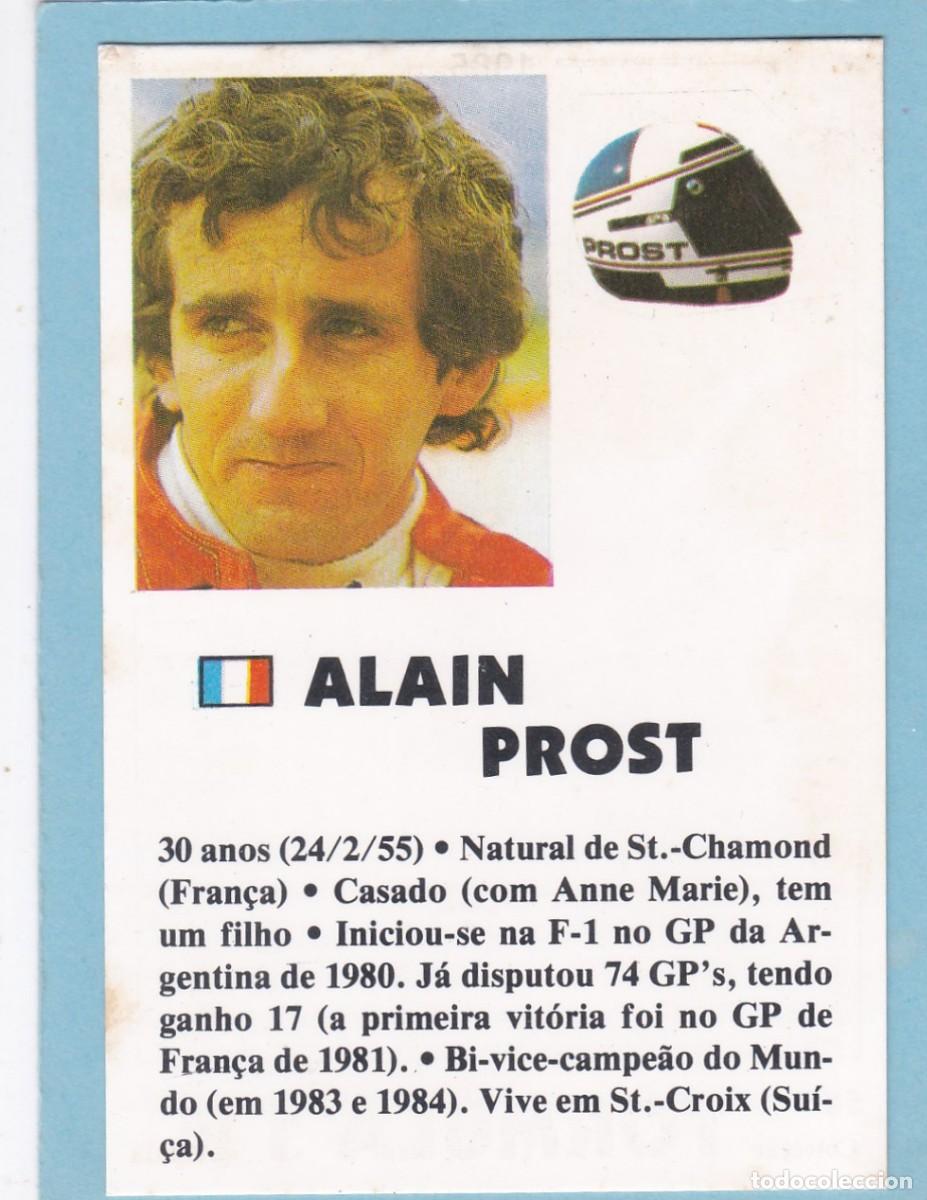 Coleccionismo Calendarios: CALENDARIO PORTUGAL 1985/1986 - ALAIN PROST - PILOTO FORMULA 1