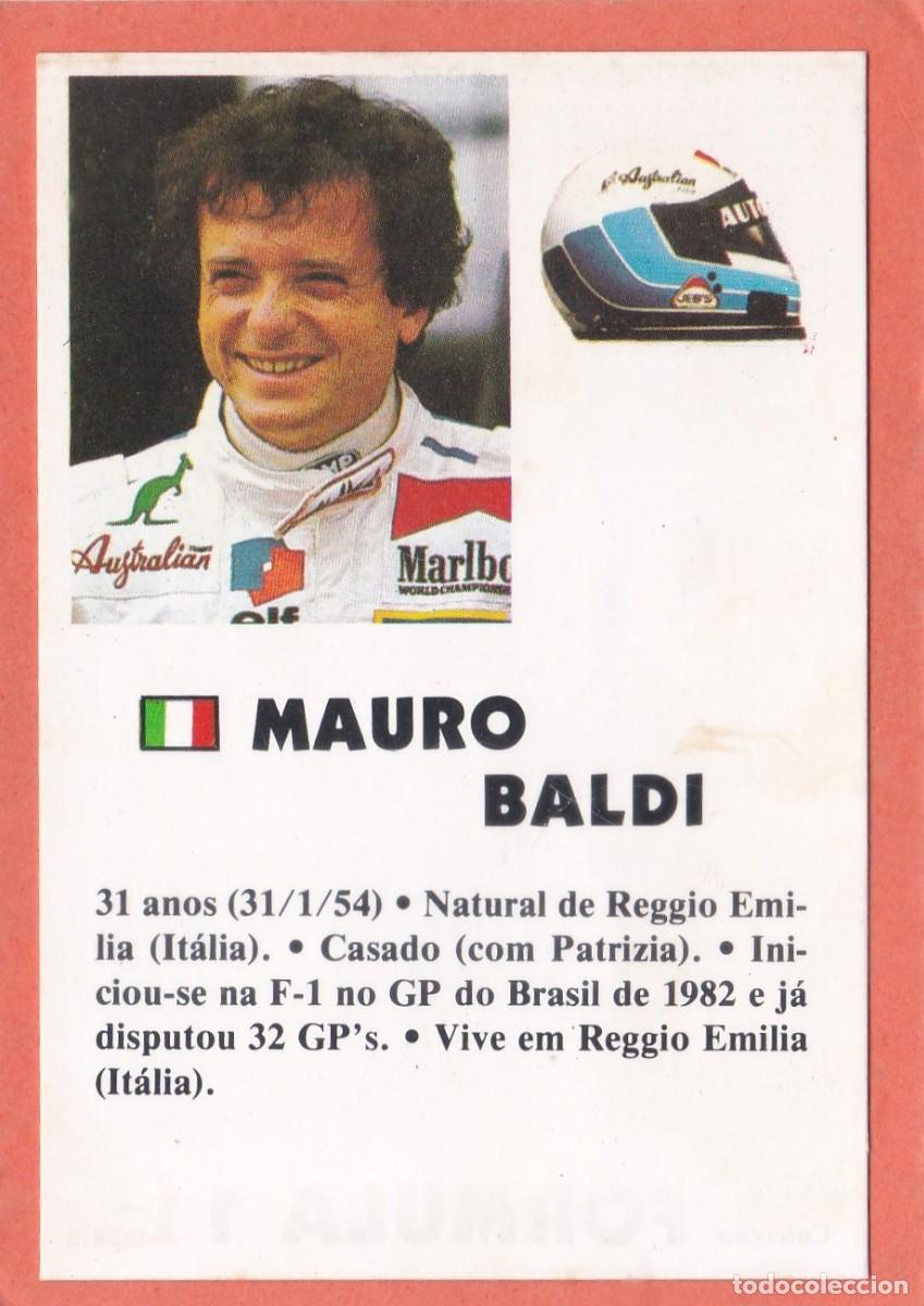 Coleccionismo Calendarios: CALENDARIO PORTUGAL 1985/1986 - MAURO BALDI - PILOTO FORMULA 1
