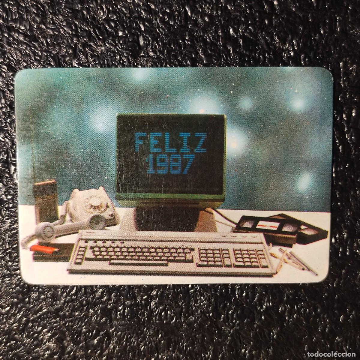 Coleccionismo Calendarios: CALENDARIO DE BOLSILLO DIBUJO . RETRO TEMATICA INFORMATICA 1987 ** SUBREALISTA ** T2