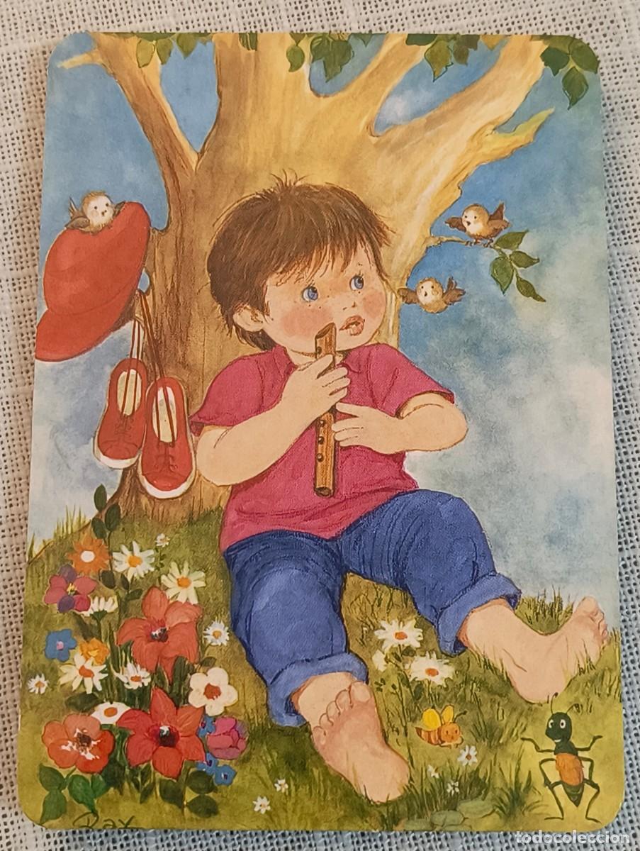 Coleccionismo Calendarios: CALENDARIO BOLSILLO | NI&Ntilde;O TOCA FLAUTA - A&Ntilde;O 1990