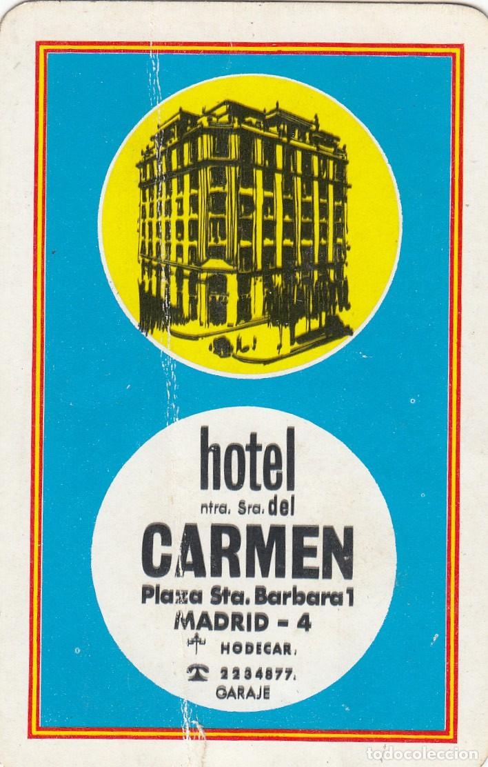 Coleccionismo Calendarios: CALENDARIO DE BOLSILLO. H. FOURNIER. HOTEL NTA SRA DEL CARMEN. A&Ntilde;O 1965