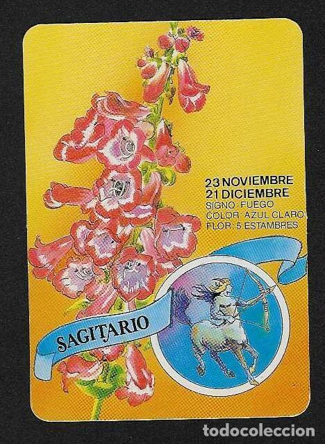 Coleccionismo Calendarios: CALENDARIO DE BOLSILLO A&Ntilde;O 1996 HOR&Oacute;SCOPO - SAGITARIO - FLORES - VER FOTO REVERSO