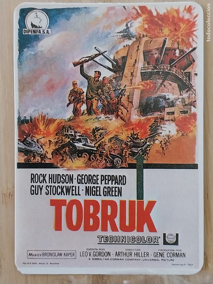 Colecionismo Calend&aacute;rios: TOBRUK PELICULA CALENDARIO 1986 PUBLI *** VIDEO CLUB GADOVI *** REF MP 89