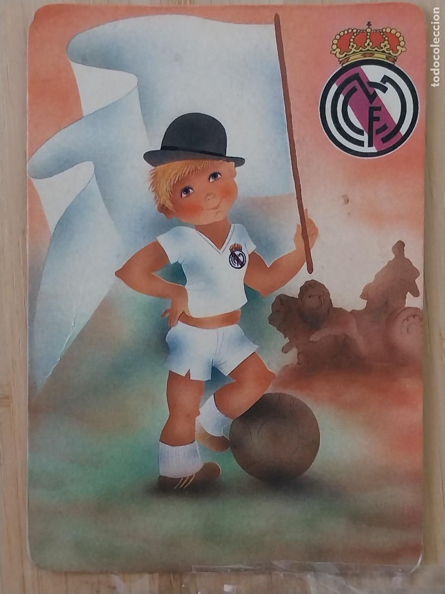 Colecionismo Calend&aacute;rios: REAL MADRID ILUSTRACION CALENDARIO 1986 PUBLI *** RESTAURANTE MENENDEZ *** REF MP 151