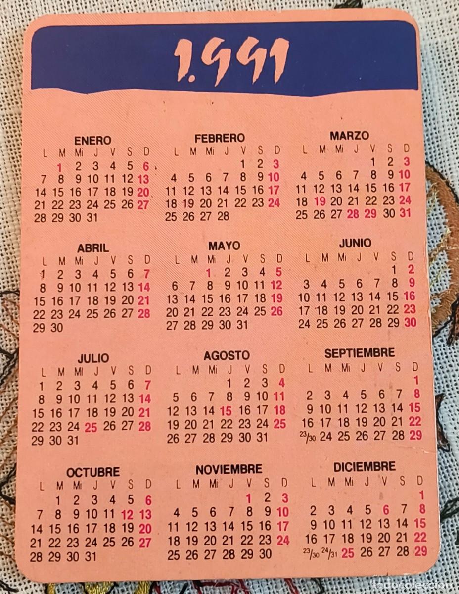 Coleccionismo Calendarios: CALENDARIO DE BOLSILLO | CL&Iacute;NICA DENTAL - A&Ntilde;O 1991