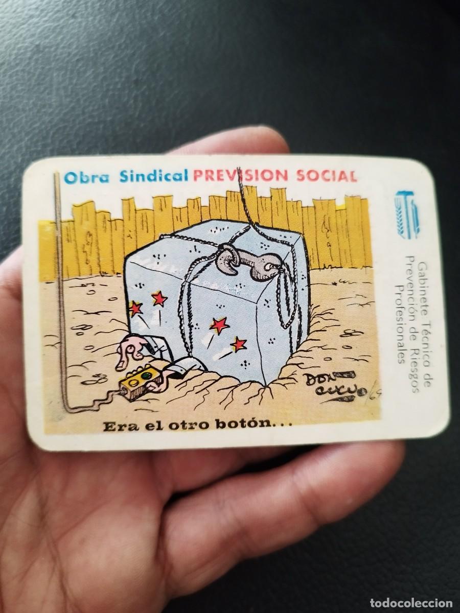 Coleccionismo Calendarios: Antiguo calendario de bolsillo, FORGES, caricatura humor&iacute;stica sobre prevenci&oacute;n laboral. 1971