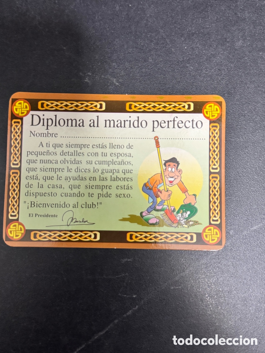 Coleccionismo Calendarios: Calendario publicitario humor, marido perfecto