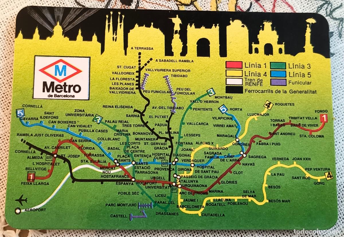 Coleccionismo Calendarios: CALENDARIO DE BOLSILLO | METRO BARCELONA - A&Ntilde;O 1995